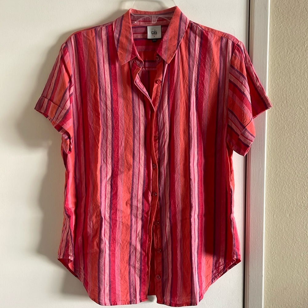 Like New Cabi Style 5977 Tickled Pink Shirt